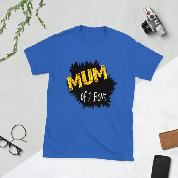 Mothers Day T-shirt Mum of 2 Boys Women T-Shirt Top | Mama Tee, Mom Shirt, Mom Lover Top - Image 2