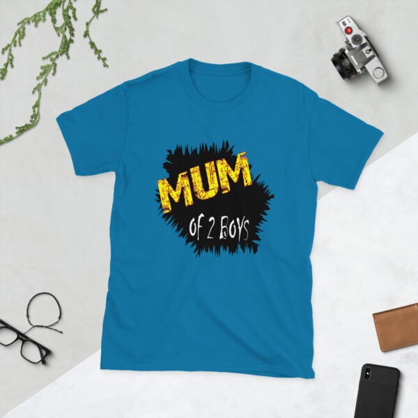 Mothers Day T-shirt Mum of 2 Boys Women T-Shirt Top | Mama Tee, Mom Shirt, Mom Lover Top - Image 3