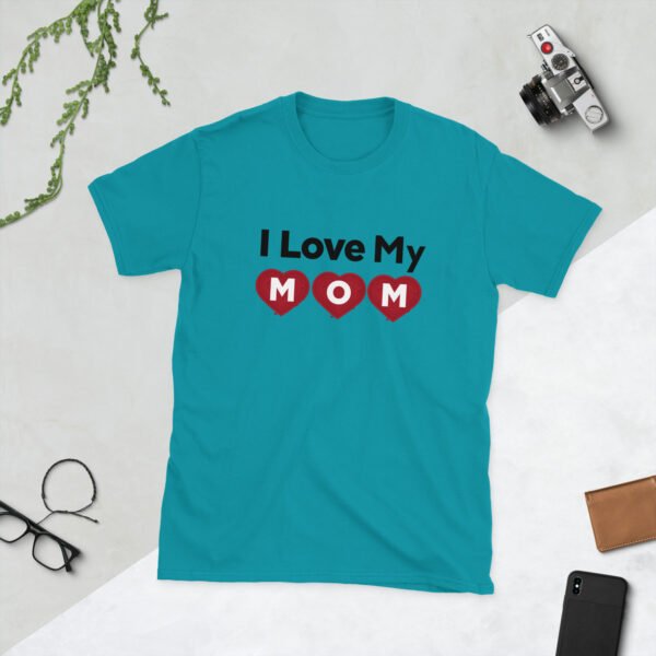 Mothers Day I Love My MOM T-shirt Women T-Shirt Top - Mama Tee, Mom Shirt, Mom Lover Top - Image 4