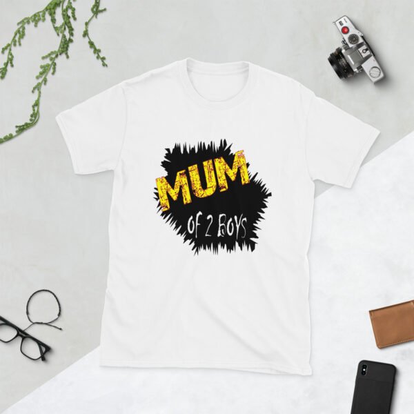 Mothers Day T-shirt Mum of 2 Boys Women T-Shirt Top | Mama Tee, Mom Shirt, Mom Lover Top - Image 13