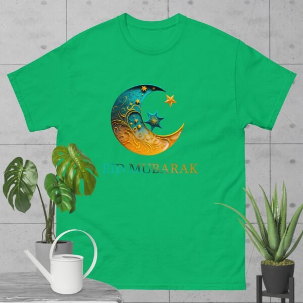 Eid Mubarak Crescent Moon & Star T-Shirt – Islamic Festive Tee, Ramadan & Eid Gift, Muslim Celebration Shirt - Image 4