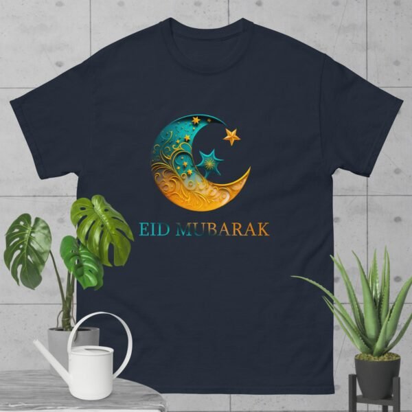 Eid Mubarak Crescent Moon & Star T-Shirt – Islamic Festive Tee, Ramadan & Eid Gift, Muslim Celebration Shirt - Image 2