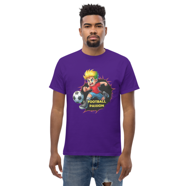 Football Passion T-Shirt | Energetic Soccer Fan Tee, Cartoon Sports Shirt, Game Day Outfit