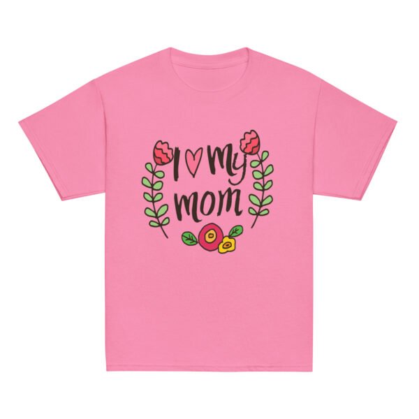 I Love My Mom Women’s Mothers Day T-shirt– Chic & Minimalist Festival Outfit - Image 6