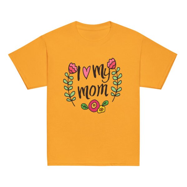 I Love My Mom Women’s Mothers Day T-shirt– Chic & Minimalist Festival Outfit - Image 5