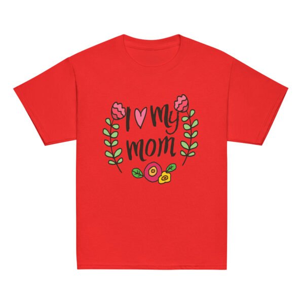 I Love My Mom Women’s Mothers Day T-shirt– Chic & Minimalist Festival Outfit - Image 4