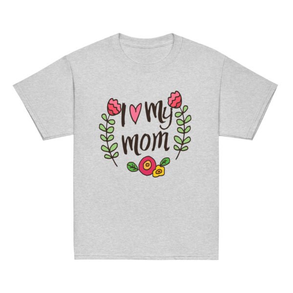 I Love My Mom Women’s Mothers Day T-shirt– Chic & Minimalist Festival Outfit - Image 9