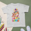 Whimsical Cartoon Fish Kids Birthday T-Shirt Fun Party Tee for Boys & Girls Cute Ocean-Themed Gift Soft & Comfortable Tee