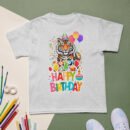 Boys & Girls Whimsical Tiger Birthday T-Shirt Fun Animal Party Outfit Kids Soft Cotton Perfect Birthday Gift