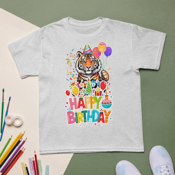 Boys & Girls Whimsical Tiger Birthday T-Shirt Fun Animal Party Outfit Kids Soft Cotton Perfect Birthday Gift - Image 9