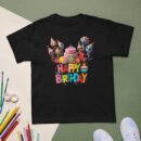 Whimsical Alien Kids Birthday T-Shirt Cute Cartoon Party Tee for Boys & Girls Top Fun & Colorful Celebration Shirt