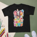 Adorable Cartoon Elephant Birthday T-Shirt Cute Party Outfit for Kids Fun & Colorful Birthday Gift for Boys & Girls