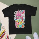 Pink Sailboat Kids Birthday T-Shirt Nautical Theme Party Tee Cute & Colorful Celebration Shirt Fun Birthday Gift for Boys & Girls