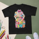 Whimsical Happy Boys & Girls Birthday T-Shirt Fun Globe & Balloons Design Perfect Party Gift for Kids Tee