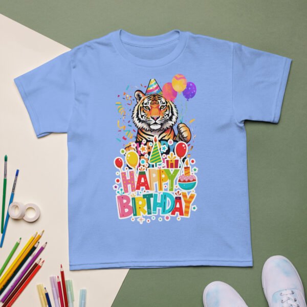 Boys & Girls Whimsical Tiger Birthday T-Shirt Fun Animal Party Outfit Kids Soft Cotton Perfect Birthday Gift - Image 8