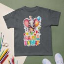 Adorable Cartoon Elephant Birthday T-Shirt Cute Party Outfit for Kids Fun & Colorful Birthday Gift for Boys & Girls