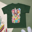 Adorable Cartoon Elephant Birthday T-Shirt Cute Party Outfit for Kids Fun & Colorful Birthday Gift for Boys & Girls