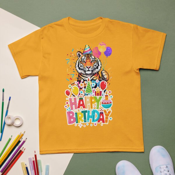 Boys & Girls Whimsical Tiger Birthday T-Shirt Fun Animal Party Outfit Kids Soft Cotton Perfect Birthday Gift - Image 7