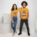 Cute Cartoon Lion Kids Birthday T-Shirt  Boys & Girls Party Tee Fun Animal Design with Balloons & Confetti Tee