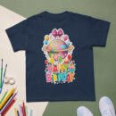 Whimsical Happy Boys & Girls Birthday T-Shirt Fun Globe & Balloons Design Perfect Party Gift for Kids Tee