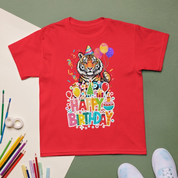 Boys & Girls Whimsical Tiger Birthday T-Shirt Fun Animal Party Outfit Kids Soft Cotton Perfect Birthday Gift - Image 6