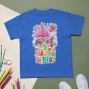 Pink Sailboat Kids Birthday T-Shirt Nautical Theme Party Tee Cute & Colorful Celebration Shirt Fun Birthday Gift for Boys & Girls