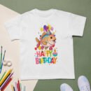 Whimsical Cartoon Fish Kids Birthday T-Shirt Fun Party Tee for Boys & Girls Cute Ocean-Themed Gift Soft & Comfortable Tee