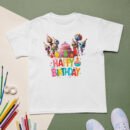 Whimsical Alien Kids Birthday T-Shirt Cute Cartoon Party Tee for Boys & Girls Top Fun & Colorful Celebration Shirt